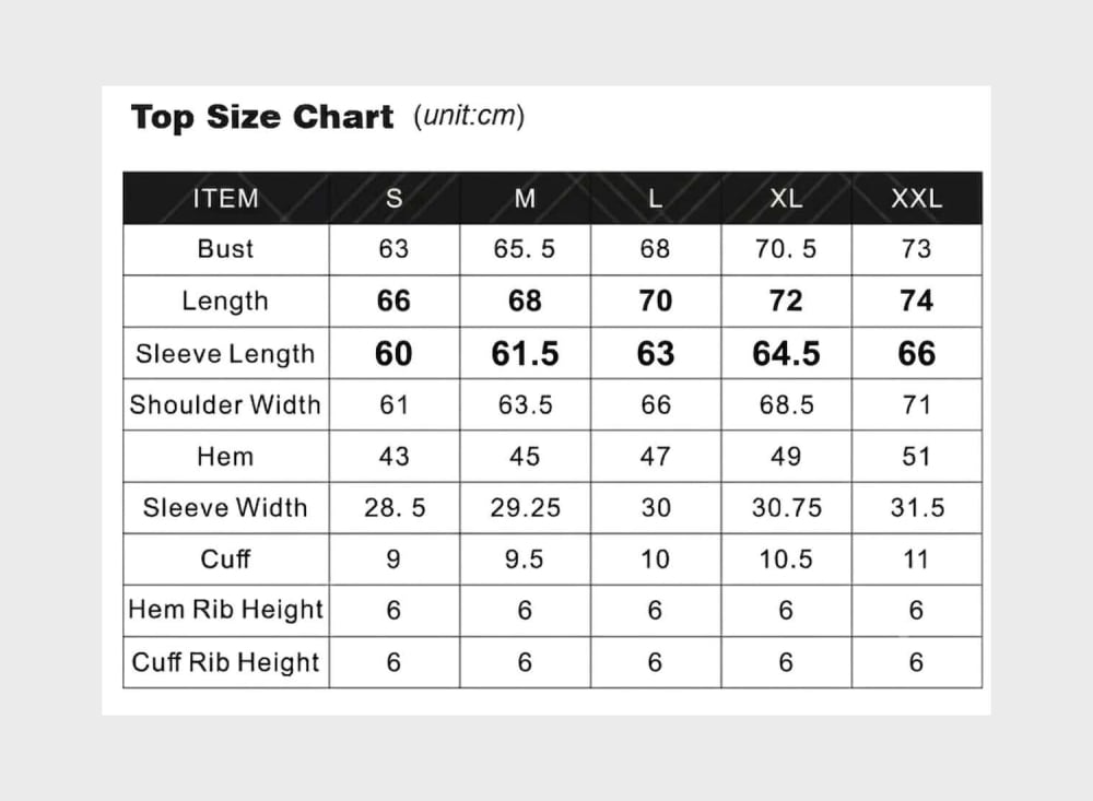 Guernsey Hoodies Size Chart